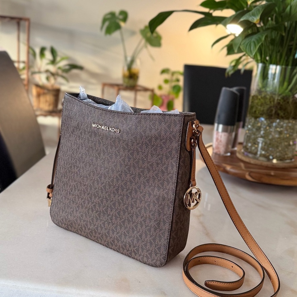 Michael Kors Signature Brown Crossbody Bag
